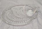 5 Federal Glass Snack Set Cup & Plates A. 5 Federal Glass Snack Set Cup &amp; Plates A. The Image - 2
