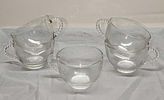 5 Federal Glass Snack Set Cup & Plates A. 5 Federal Glass Snack Set Cup &amp; Plates A. The Image - 8