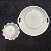 Royal Copenhagen Seagull Porcelain Handled Tray and Scalloped Bowl Set. Lot of two Royal Image - 1