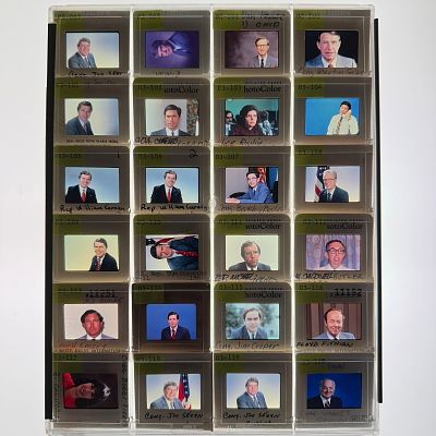 Political Press Photo Slide Transparency Archive Featuring US Congress and Public Figures. Collec 