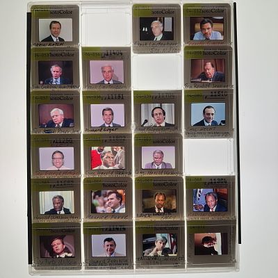 US Senate and Political Press Photo Color Slide Transparency Collection. Collection of vintage 
