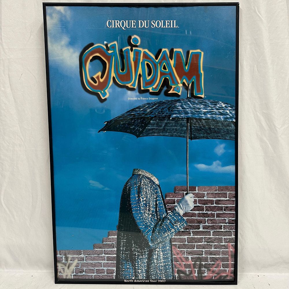 Framed Cirque Du Soleil Quidam North American Tour Poster. Framed Cirque Du Soleil Quidam 