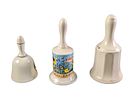 3 Vintage Porcelain Souvenir Bells Florida Key West Aquarium. This lot includes: 
(1) Key West Image - 7