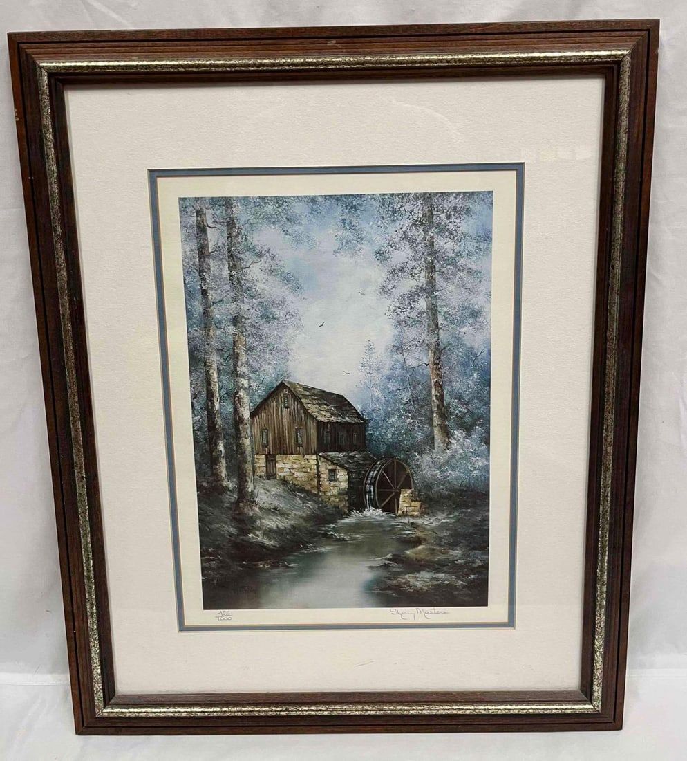 Signed & Numbered "Water Wheel" Print By Sherry Masters With COA. This lot contains a Signed 