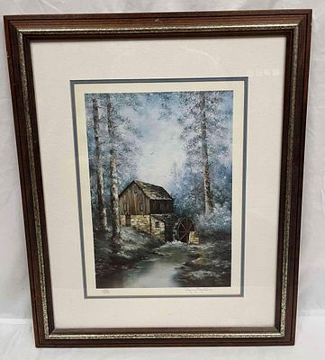 Signed & Numbered "Water Wheel" Print By Sherry Masters With COA. This lot contains a Signed 