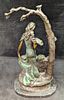 Vintage Bronze After Louis Justin Icart Florist Sculpture. Vintage Bronze After Louis Justin Image - 1