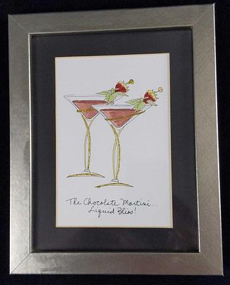 Mpressions Framed Embossed Print Chocolate Martini. Framed Embossed Chocolate Martini Print by 