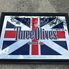 Three Olives Vodka Framed Mirror Bar Sign Union Jack Design. Framed bar mirror advertising Three Image - 1