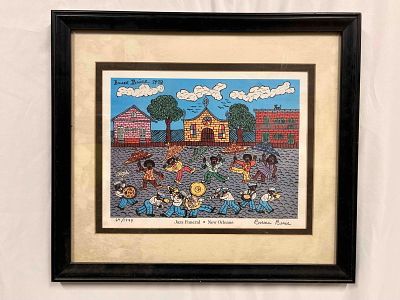 Jazz Funeral New Orleans by Bruce Brice 1973 Print. This is a print of Jazz Funeral - New 