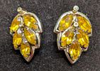 Vintage Gold Silver Tone Unmarked And Barclay Clip On Earrings. This lot includes: 
(1) Set Of Image - 3