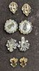 Vintage Gold Silver Tone Unmarked And Barclay Clip On Earrings. This lot includes: 
(1) Set Of Image - 6