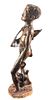 Large Hand Carved Wooden Tribal Hunter Statue. The maker and date of creation are unknown. Is Image - 1