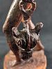 Large Hand Carved Wooden Tribal Hunter Statue. The maker and date of creation are unknown. Is Image - 3