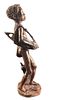 Large Hand Carved Wooden Tribal Hunter Statue. The maker and date of creation are unknown. Is Image - 5