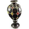 Large 20" Resin Colorful Diamond Design Vase. Is approx 9" x 9" x 20" and it weighs 8lbs. The Image - 2