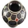 Large 20" Resin Colorful Diamond Design Vase. Is approx 9" x 9" x 20" and it weighs 8lbs. The Image - 5
