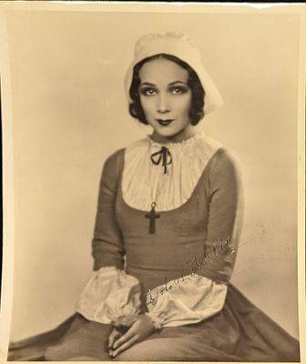 Autographed Dolores Del Rio Publicity Photo. The photo appears to be from the movie, "Madame Du 