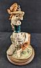 JB Giuseppe Armani Lady Figurine With Basket. Hand-painted Capodimonte porcelain of an woman in Image - 4