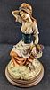 JB Giuseppe Armani Lady Figurine With Basket. Hand-painted Capodimonte porcelain of an woman in Image - 9