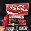 Coca Cola Advertising and Collectibles Assortment Tins Sign Coasters Cards and Accessories. Mixed Image - 4