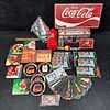 Coca Cola Advertising and Collectibles Assortment Tins Sign Coasters Cards and Accessories. Mixed Image - 6