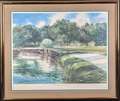 Signed AP Paul Kuchno Litho Harbor Town Golf Links. Signed Artist Proof Paul Kuchno Litho Harbor 