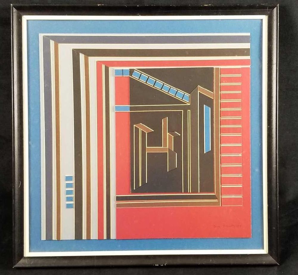 Guy R Watson Matboard Abstract. This abstract art was made with matboard by Guy R. Watson in 