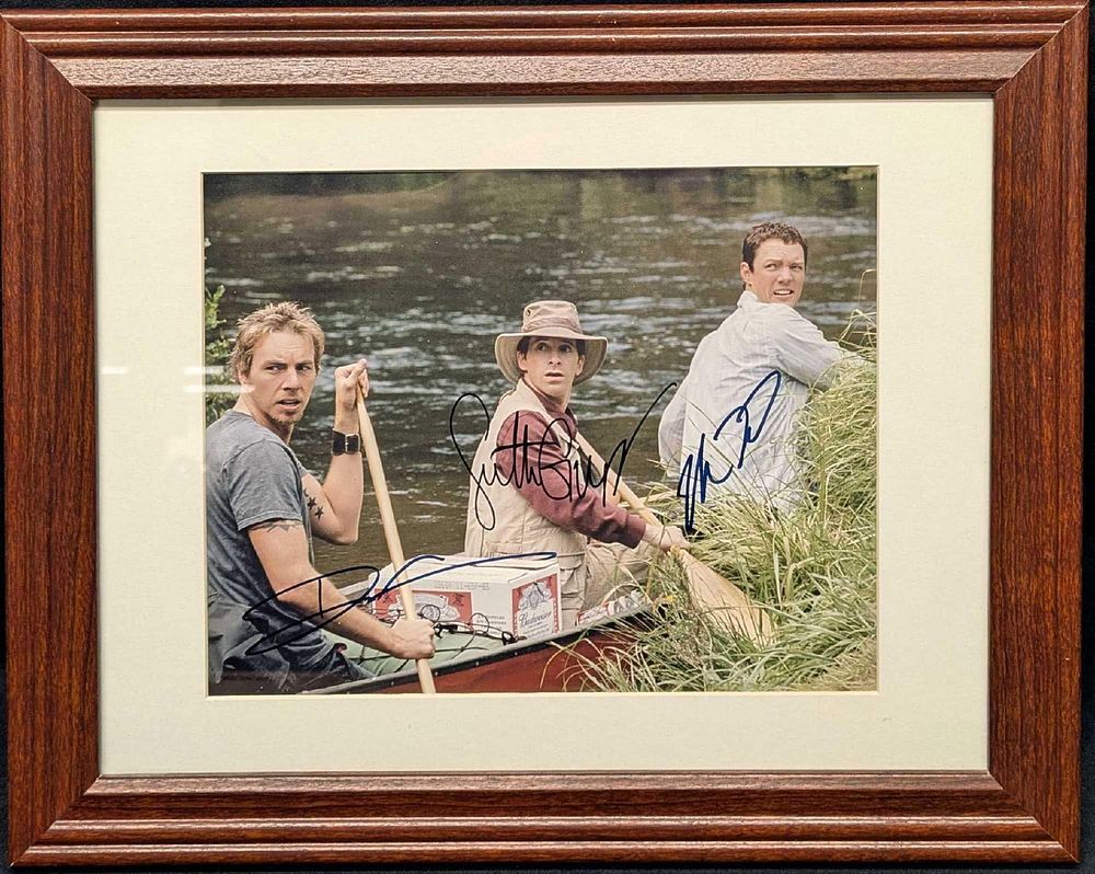 Matthew Lillard Seth Green Dax Shepard Autographed Without A Paddle Photo. Each actor signed 