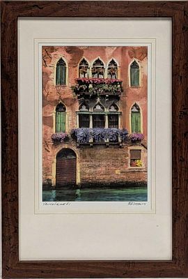 Framed Martin Roberts Venice Facade 1 Photo Print. This is approx 21" x 14 1/4" x 1/2" and it 