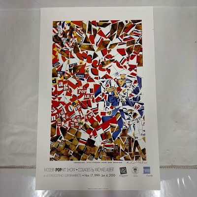 Cracker Jack Collage Michael Albert Lithograph Signed Modern Pop Art. This art lithograph is 