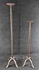 2 Home Interior Design Metal Floor Candle Holders. The tall one is approx 8" x 8" x 39". The Image - 1