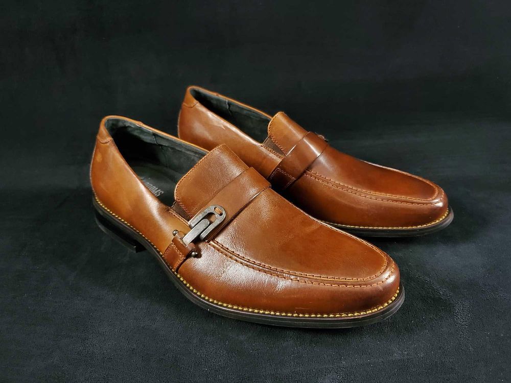 Lot 466: Mens Stacy Adams Fennimore Leather Slip On Size 9