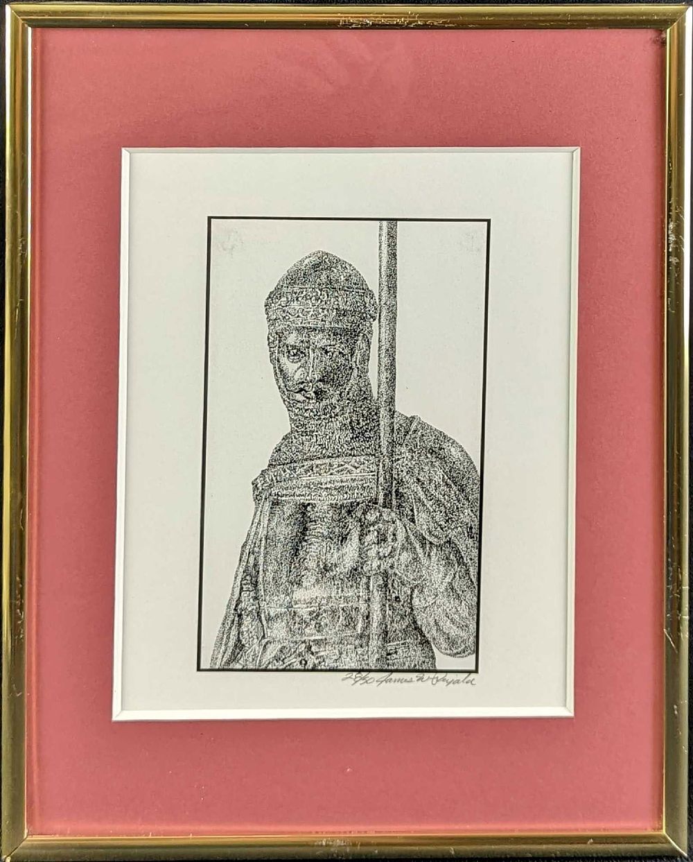 Lot 487: Framed Signed & Numbered Soldier Print