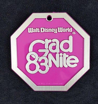 4 Rare Vintage Disney World Grad Night 83 Medallion. Four rare plastic Walt Disney World Grad 