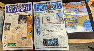Disney Eyes And Ears Casting Cards Ambassador Bookmarks. This lot includes: 
(1) Disney Magazine 