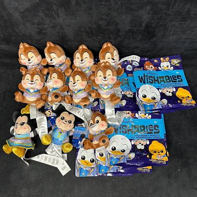 Assorted Disney Parks Wishables Plush Figures Walt Disney World 50th Anniversary Lot Chaser. A 