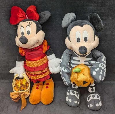 Disney Skeleton Mickey & Autumn Minnie Mouse Greeters. Disney Skeleton Mickey &amp; Autumn 
