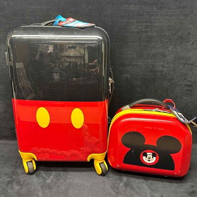 Disney Parks Rolling Luggage Mickey Mouse Stacked Suitcase Travel Case Set. Exclusively sold at 