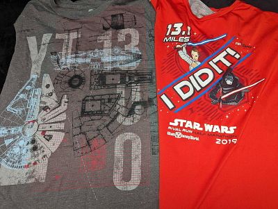 2 Star Wars Men's XL Shirt Millennium Falcon & RunDisney Shirts. 2 Star Wars Men's XL Shirt 