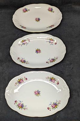 3 Royal Kent And Royal Vienna Serving Platters. Each is made of fine china and is approx 11 