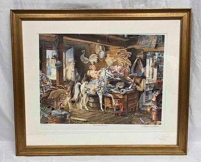 Framed And Signed Limited Edition Print Carousel Horse By Charles L. Peterson. This lot contains 