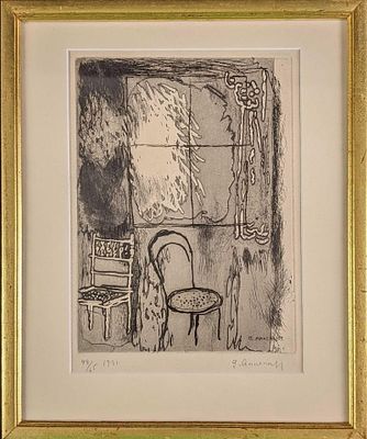 Yuri (Georges) Annenkov LE Signed Chairs Print. This one is #48 out of #65 from 1931. The 