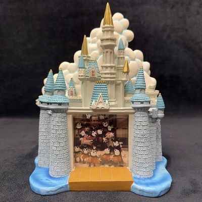 Walt Disney World Cinderella Castle 3D Ceramic Photo Frame. One castle turret is slightly 