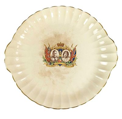 1937 Commemorative King George VI & Queen Elizabeth Plate. 1937 Commemorative Scalloped 