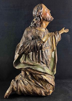 Antique 18th,19th Century Wood Carved Religious Figure. Antique 18th, 19th Century Wood Carved 