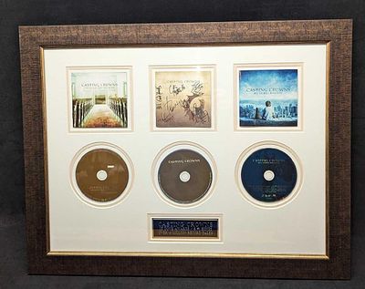 Autographed Casting Crowns Framed CD Cover. This comes with three CD covers, one is signed by 