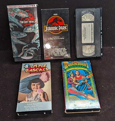 Jurassic Park 1 & 2 Buck Rogers Little Rascals VHS Tapes. Jurassic Park 1 &amp; 2 Buck Rogers 
