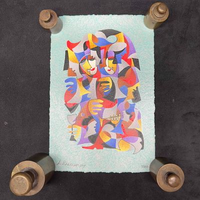 Anatole Krasnyansky Shadows of Grey Serigraph 2004. Serigraph in color on wove paper. Signed in 