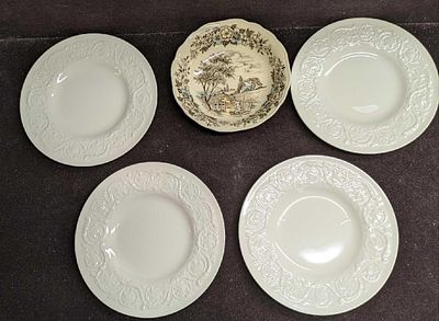Wedgewood Patrician Bread & Butter Plates & Country Life Bowl. Wedgewood Patrician Bread &amp; 