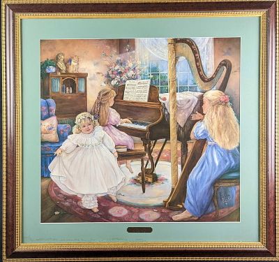 Framed LE Paula Vaughan Fur Elise Print. Framed Limited Edition "Fur Elise" print by Paula 